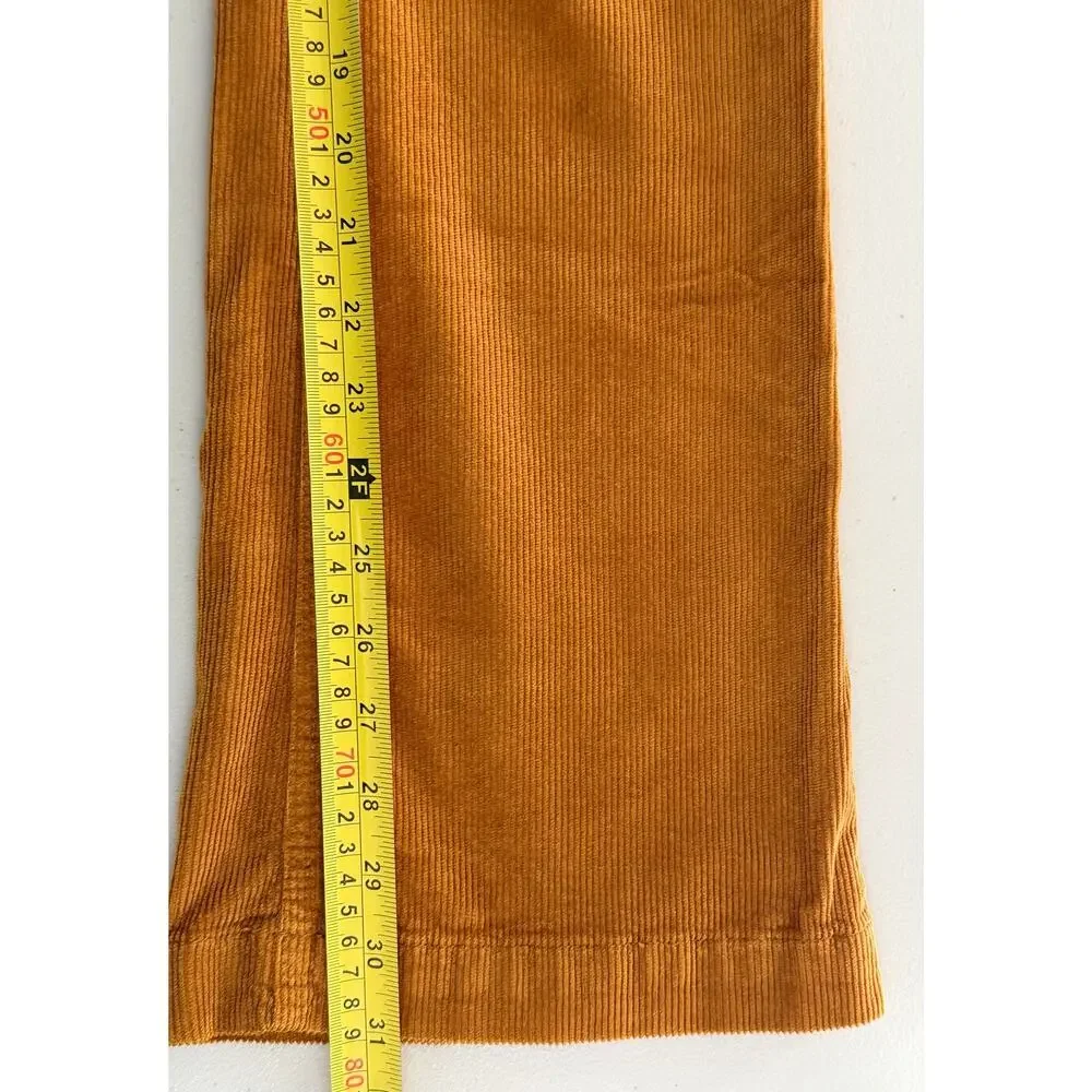 Anthropologie Pilcro High Rise Bootcut Corduroy Pants Cedar Mustard Yellow 25 - Picture 14 of 14